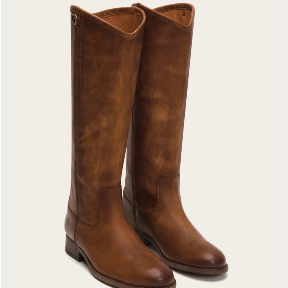 FRYE Melissa Button 2. Cognac, size 11